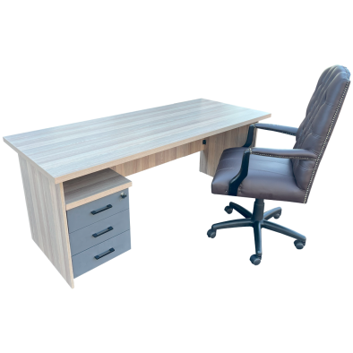 Empire Brown 3 Piece Office Set Natural Oak - 1800 Desk