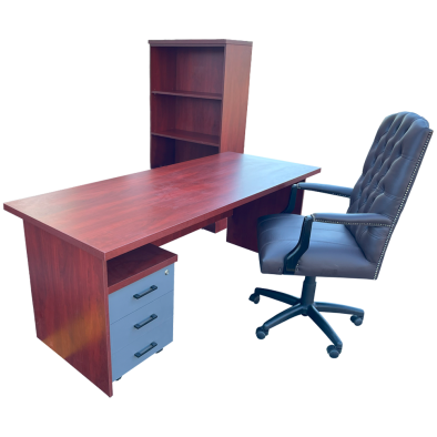 Empire Brown 4 Piece Office Set Mahogany - 1800 Desk