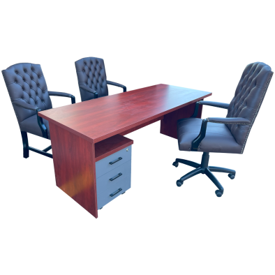 Empire Brown 5 Piece Office Set Mahogany - 1800 Desk