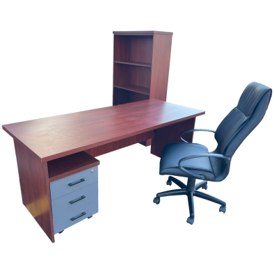 Future 4 Piece Office Set Mahogany - 1800 Desk