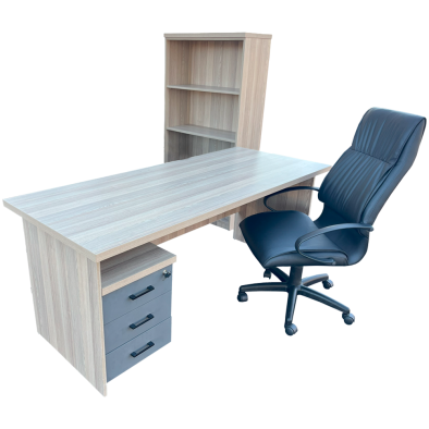 Future 4 Piece Office Set Aged Oak - 1800 Desk