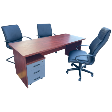 Future 5 Piece Office Set Mahogany - 1800 Desk
