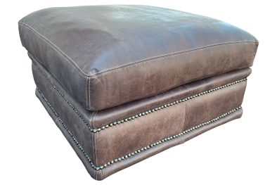 Genuine Full Leather Afrikan Comfort Modular Ottoman Exotic W-Brown