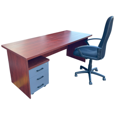 Mono 3 Piece Office Set Mahogany - 1800 Desk
