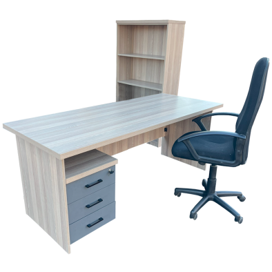 Mono 4 Piece Office Set Aged Oak - 1800 Desk