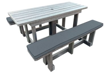 Picnic-table-6-seater-(RECYCLED-PLASTIC)-with-Charcoal-cushions