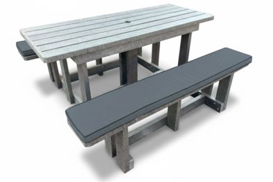Picnic-table-6-seater-(RECYCLED-PLASTIC)-with-Charcoal-cushions