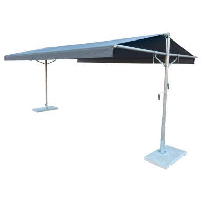 Premium Rectangular Shade Solution 5 Meter x 3 Meter Glass Bead Stainless Steel with Charcoal Canopy
