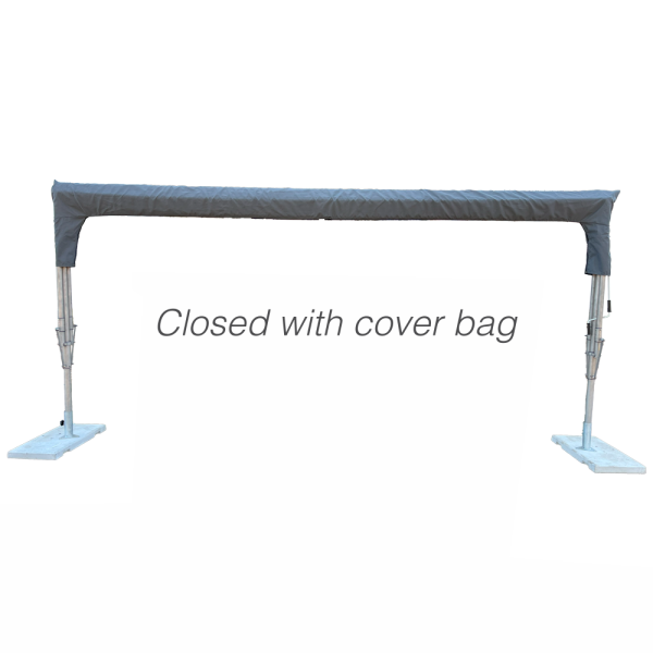 Premium Rectangular Shade Solution Closed with Charcoal Cover bag