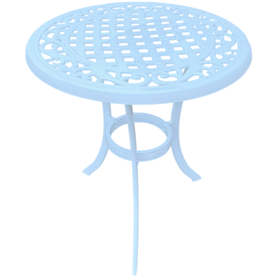 Aluminium 2 seater dining table round 600mm