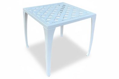 Aluminium White Side Table