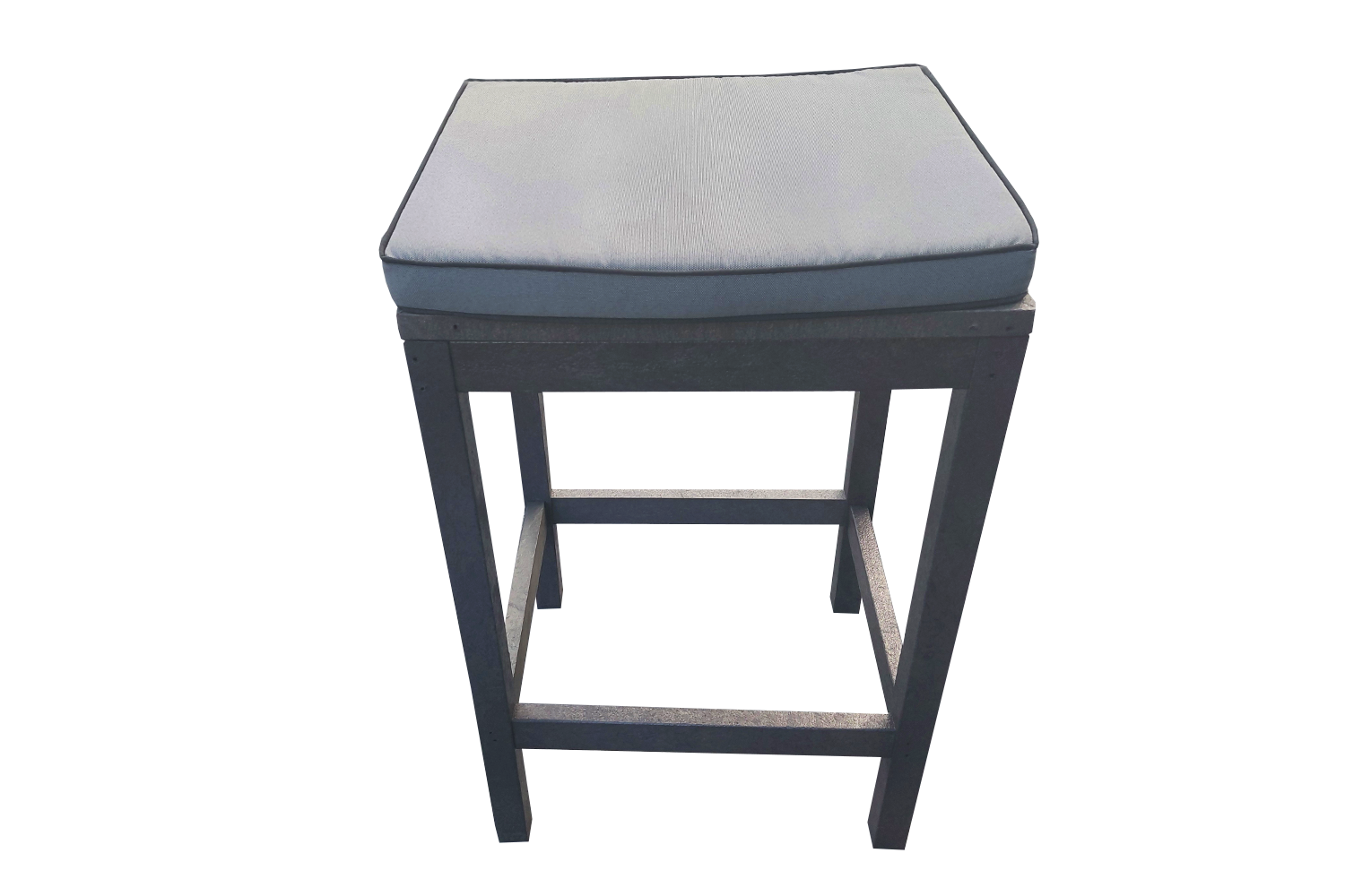 Bar Chair (Recycled Plastic) with Charcoal Cushion