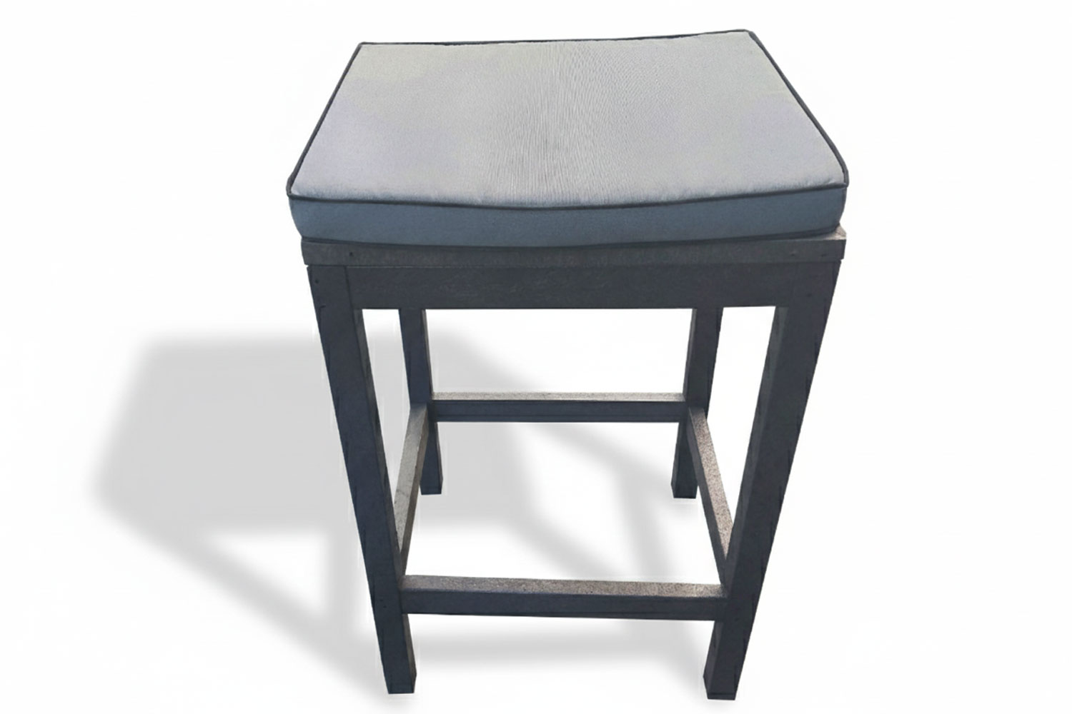 Bar Chair (Recycled Plastic) with Charcoal Cushion