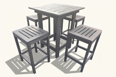 Recycled plastic 4 seater bar set