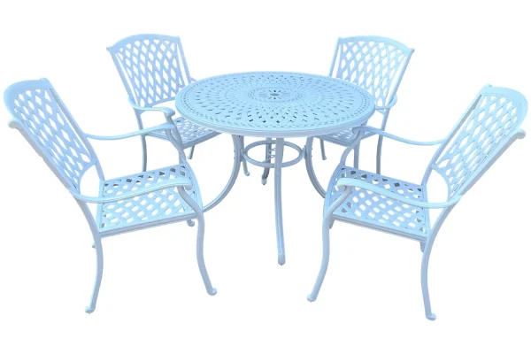 Tuscan 4 seater Dining Set White