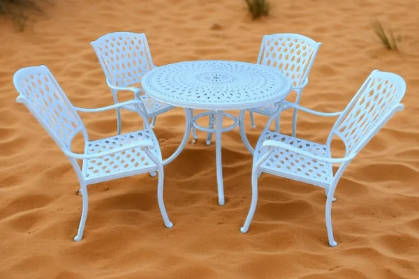 Tuscan 4 seater Dining Set White - Lifestyle pic