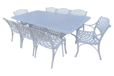 8 Seater Cottage White Set