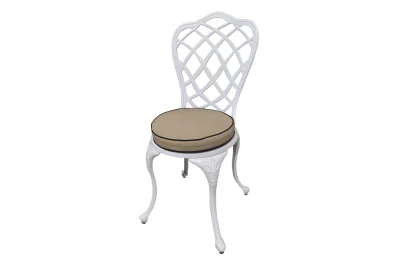 Aluminium Coral Dining Chair with Beige Cushion