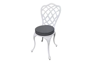 Aluminium Coral Dining Chair with Charcoal Cushion
