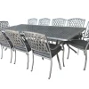 Aluminium Silver Tuscan 10 Seater with Charcoal Cushions