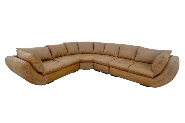 Genuine Full Leather 6 Seater Regal Corner