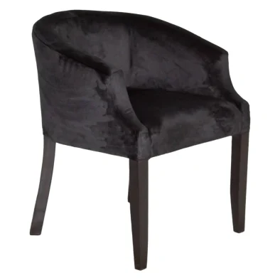 Tub Chair Velvet Black