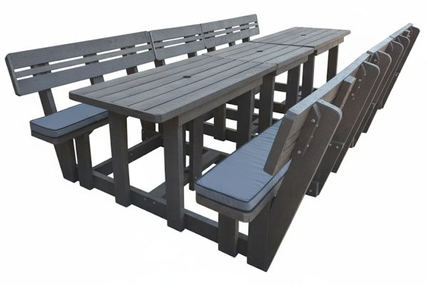 10-Seater-Picnic-Table-with-backs-including-charcoal-cushions