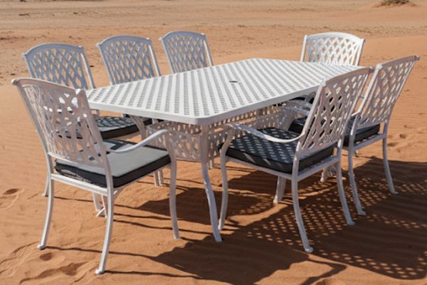 Tuscan 8 Seater Dining Set with Charcoal Cushions