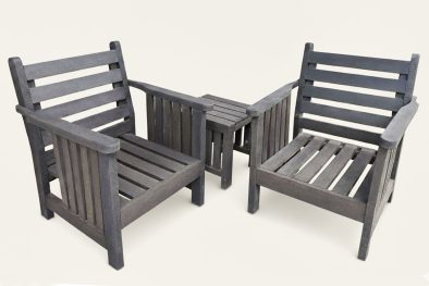 Royal 2 Seater Couch Set, 2x 1 Seater and Side Table (RECYCLED PLASTIC)