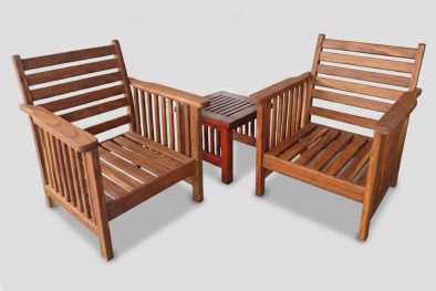 Solid-Hardwood-Teak-2-Seater-3-piece-Couch-Set-(x2-Morris-1-seaters-&-Side-table)-(cushions-sold-separately)