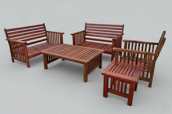 Solid Hardwood Teak 5 Seater 5 Piece Set Special 2