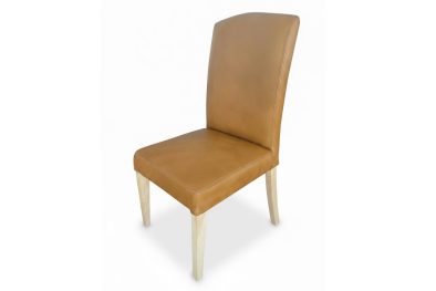 Genuine Full Leather Primo Cotton wood Dining Chair Exotic Tan