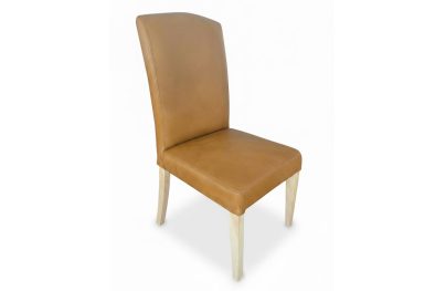 Genuine Full Leather Primo Cotton wood Dining Chair Exotic Tan