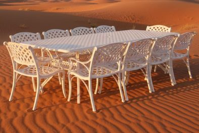 Aluminium Cottage 10 Seater White Dining Set