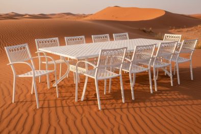 Aluminium Atlas 10 Seater White Dining Set