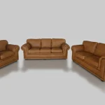Afrikan Comfort Genuine Leather Lounge Set 3-Piece | x1 1-Seater + x1 2-Seater + x1 3-Seater Sofa