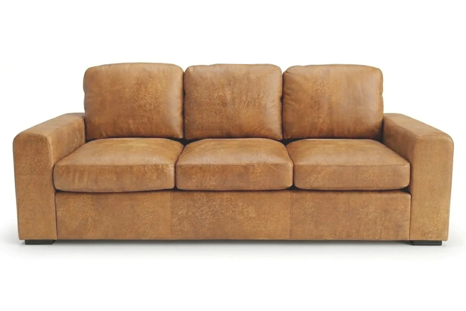 Mode Comfort Genuine Leather Sofa 3-Seater (Exotic Tan)