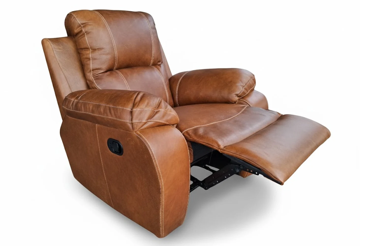 Premier Genuine Leather Single Recliner Chair (Vintage Tan)