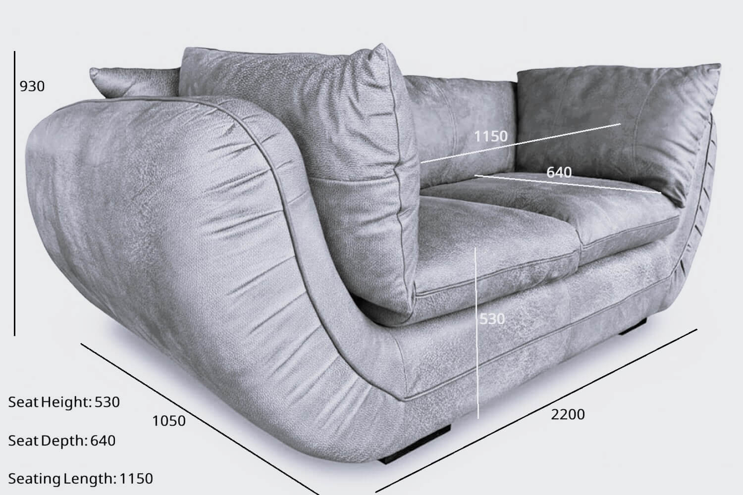 Regale Comfort Genuine Leather Sofa 2-Seater (Exotic Brown) - Image 8