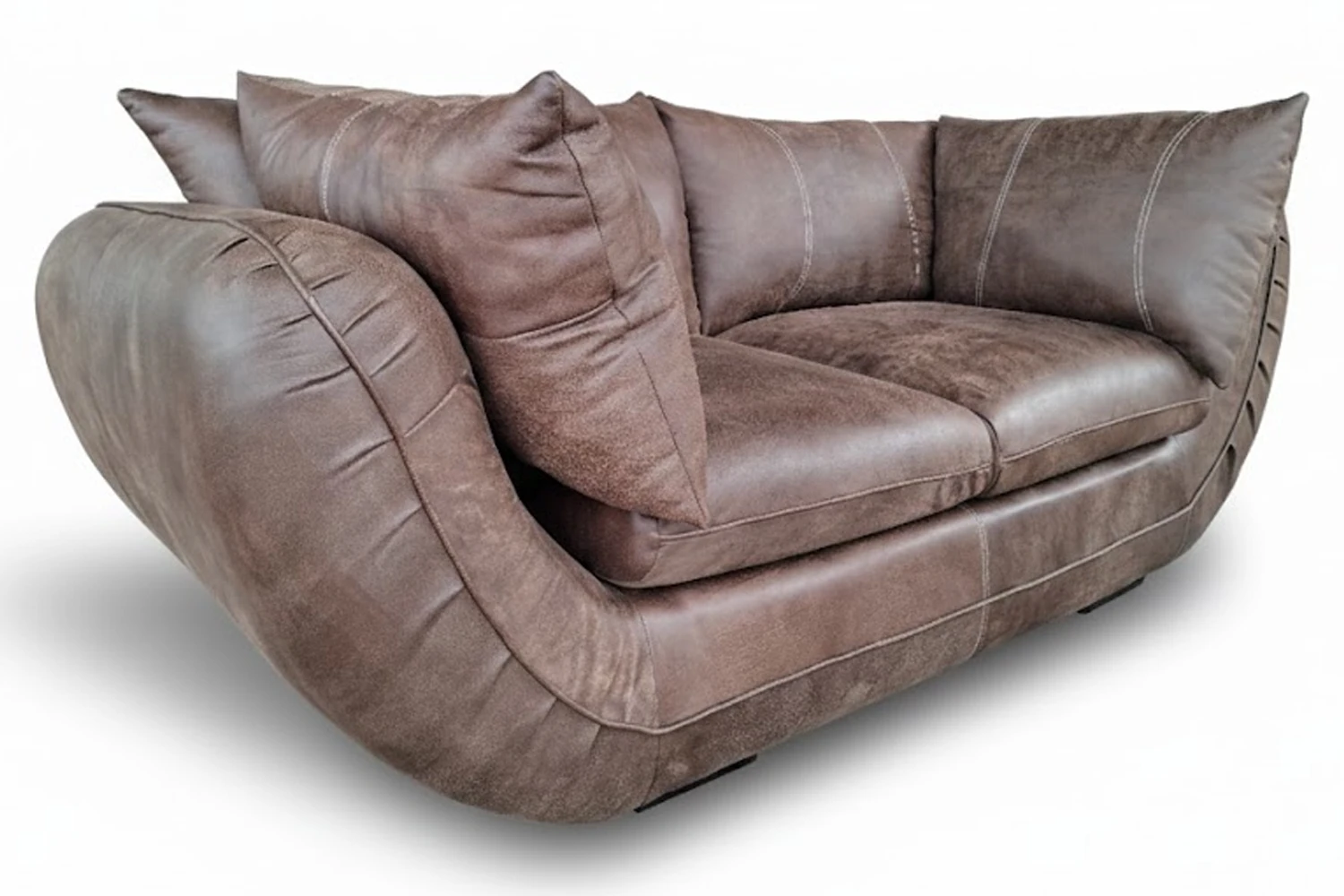 Regale Comfort Genuine Leather Sofa 2-Seater (Exotic Brown) - Image 2