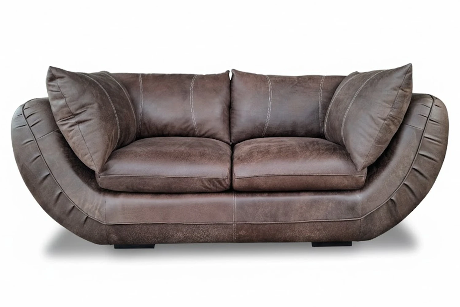Regale Comfort Genuine Leather Sofa 2-Seater (Exotic Brown)