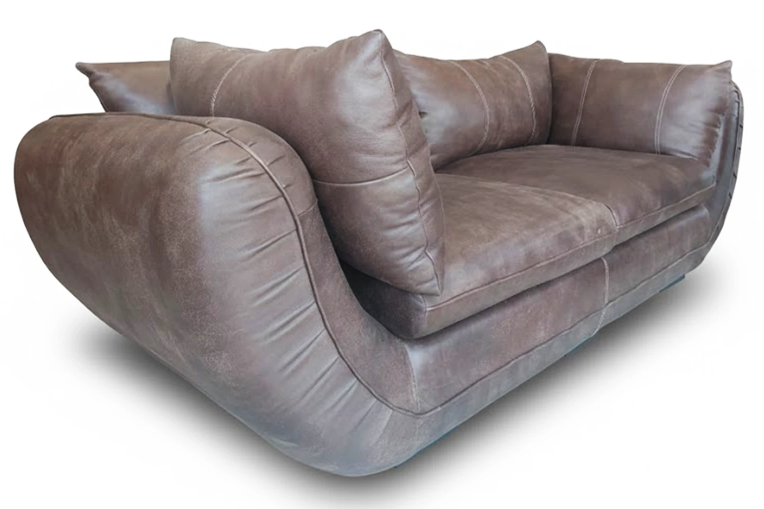 Regale Comfort Genuine Leather Sofa 3-Seater (Exotic Brown) - Image 2