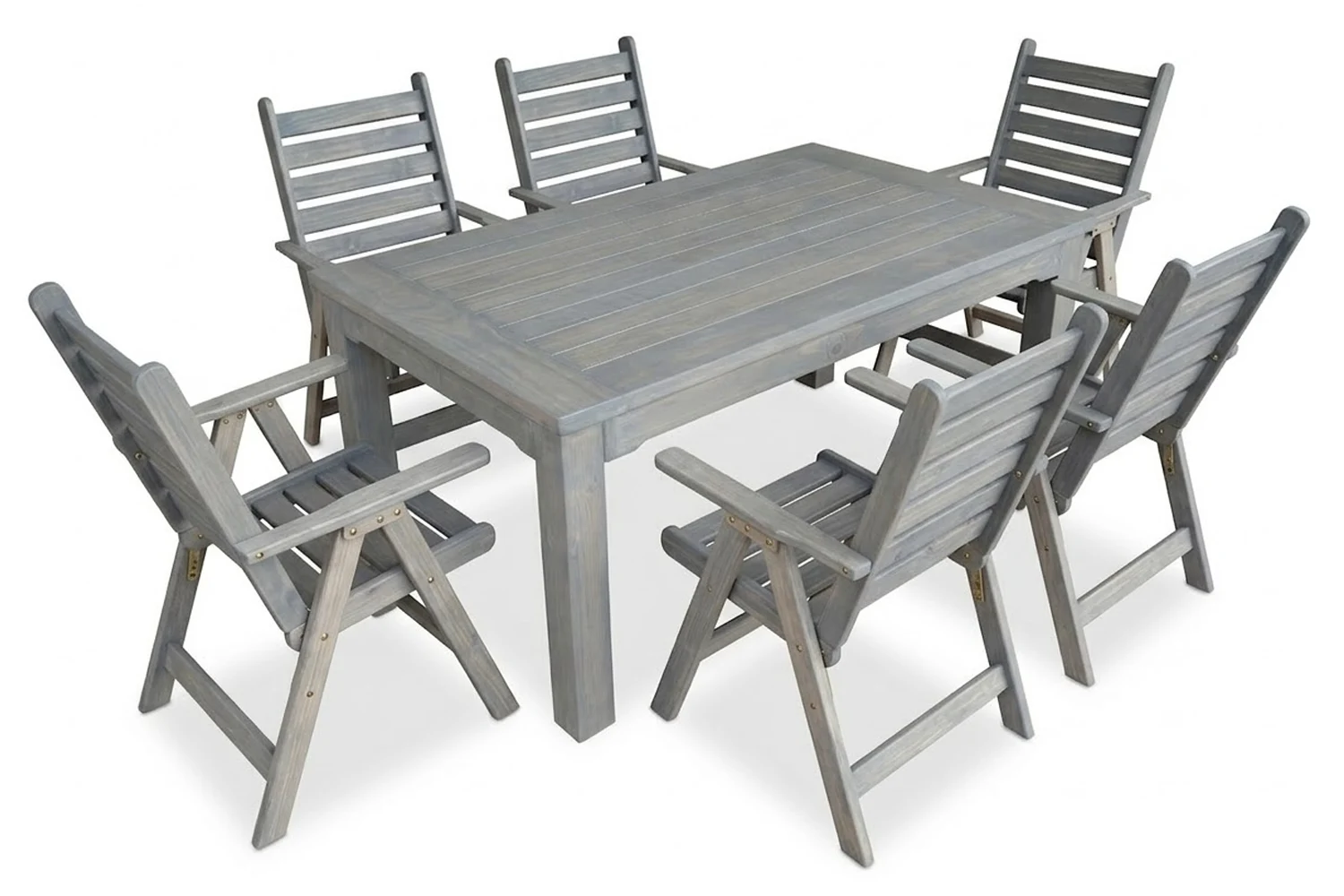 Aged Pine Patio Dining Table 6-Seater (Undercover Only)