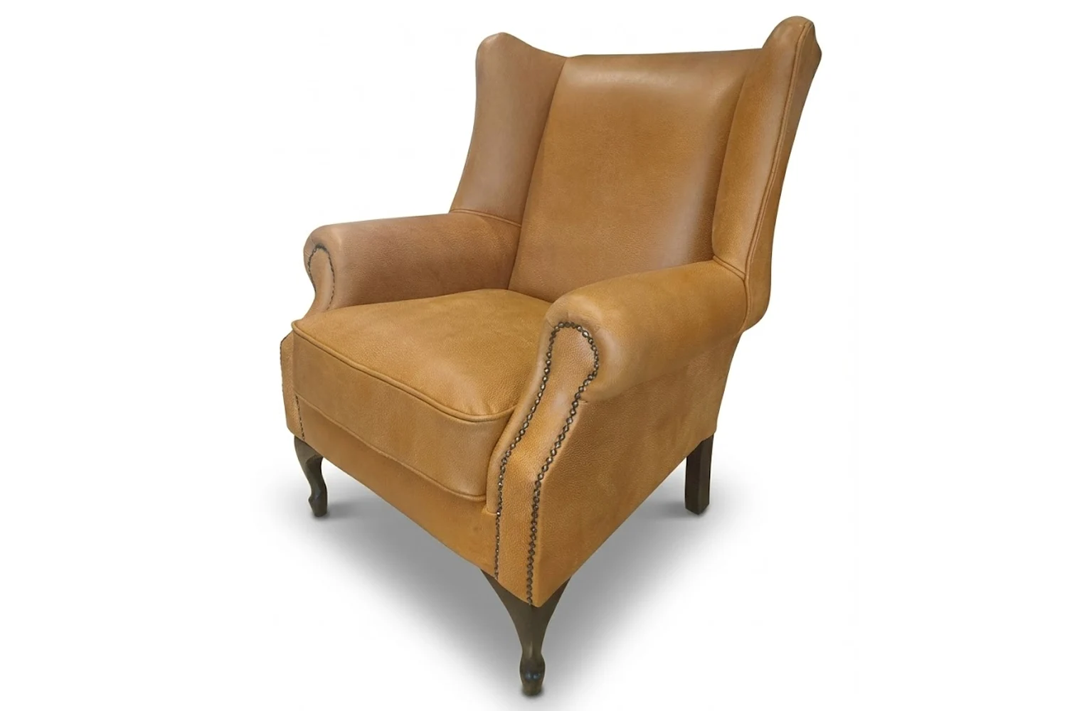 Classica Comfort Genuine Leather Wingback Chair (Exotic Tan)