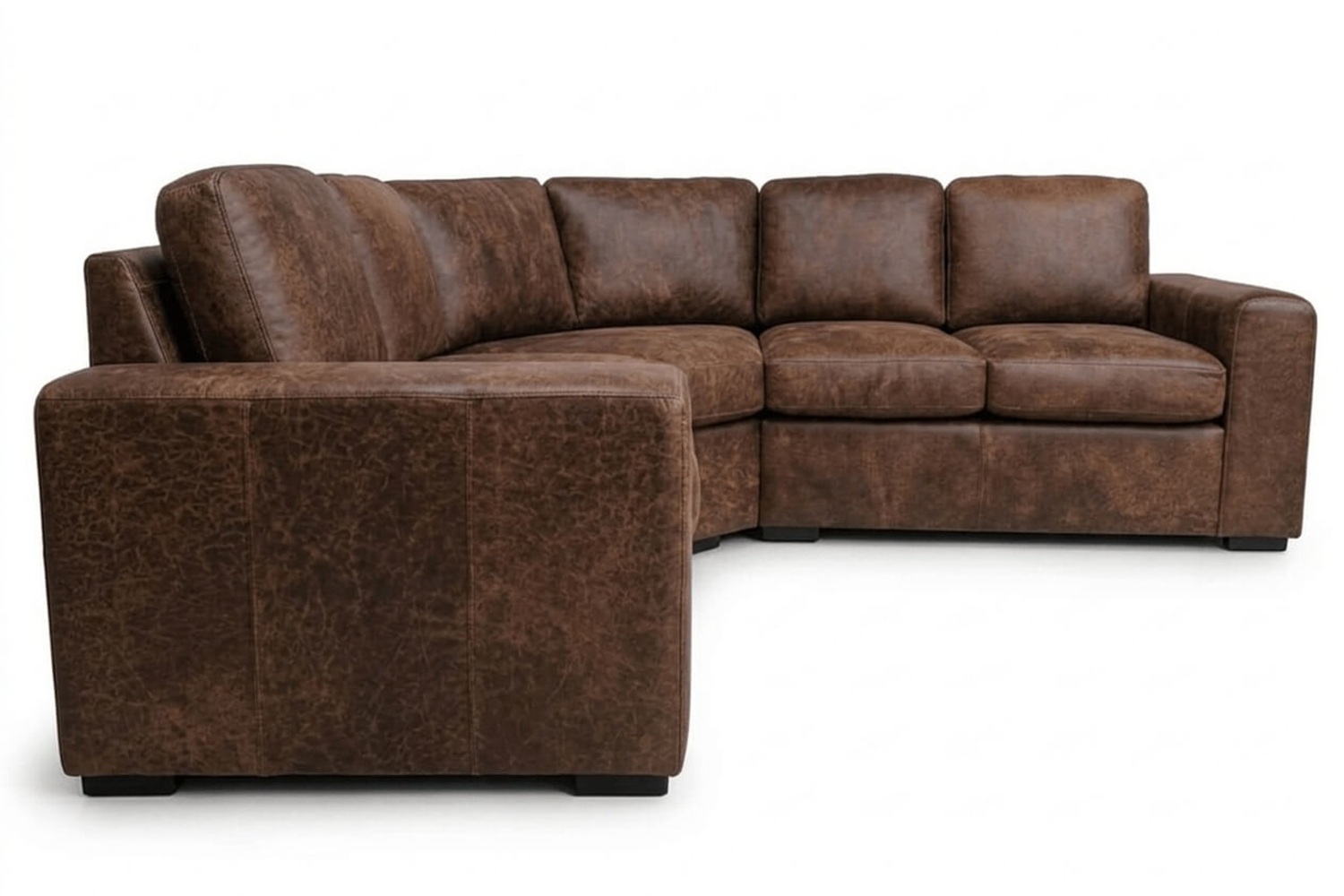 Mode Genuine Leather Corner Lounge 5-Seater | x1 Ottoman (Exotic Brandy) - Image 6