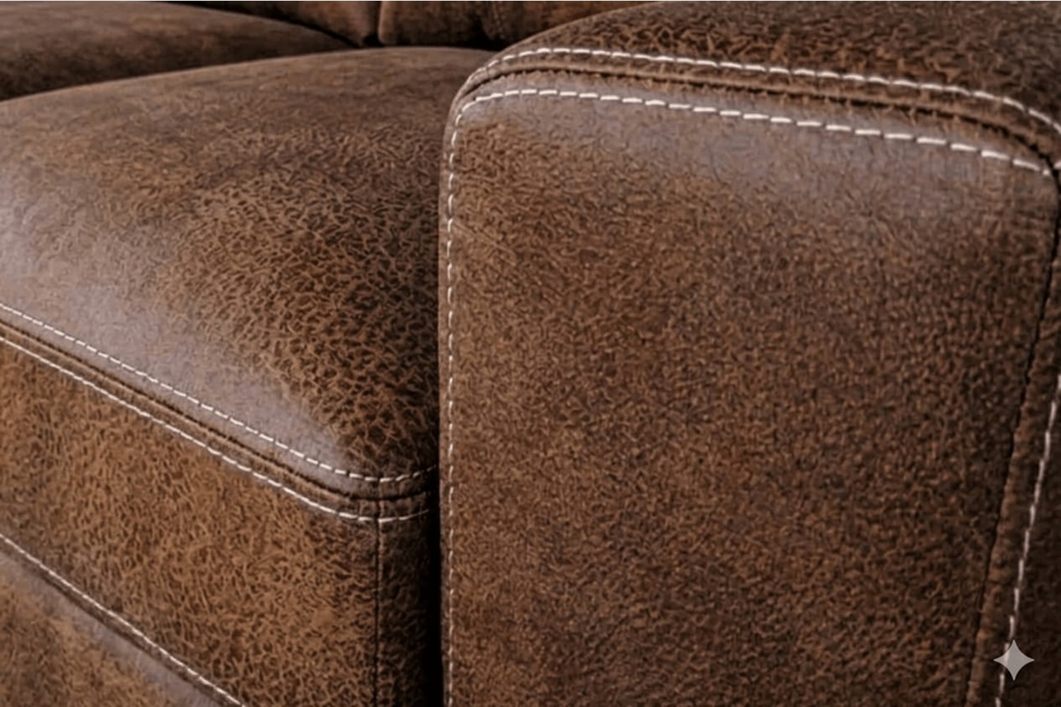 Mode Genuine Leather Corner Lounge 5-Seater | x1 Ottoman (Exotic Brandy) - Image 7