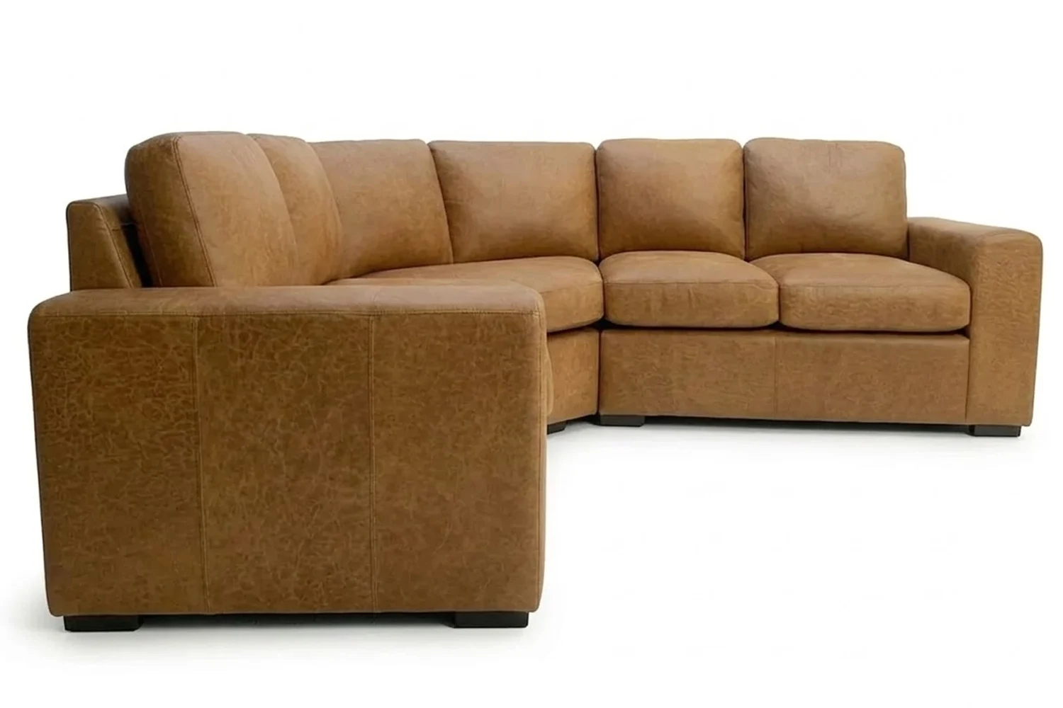 Mode Genuine Leather Corner Lounge 5-Seater (Exotic Tan)