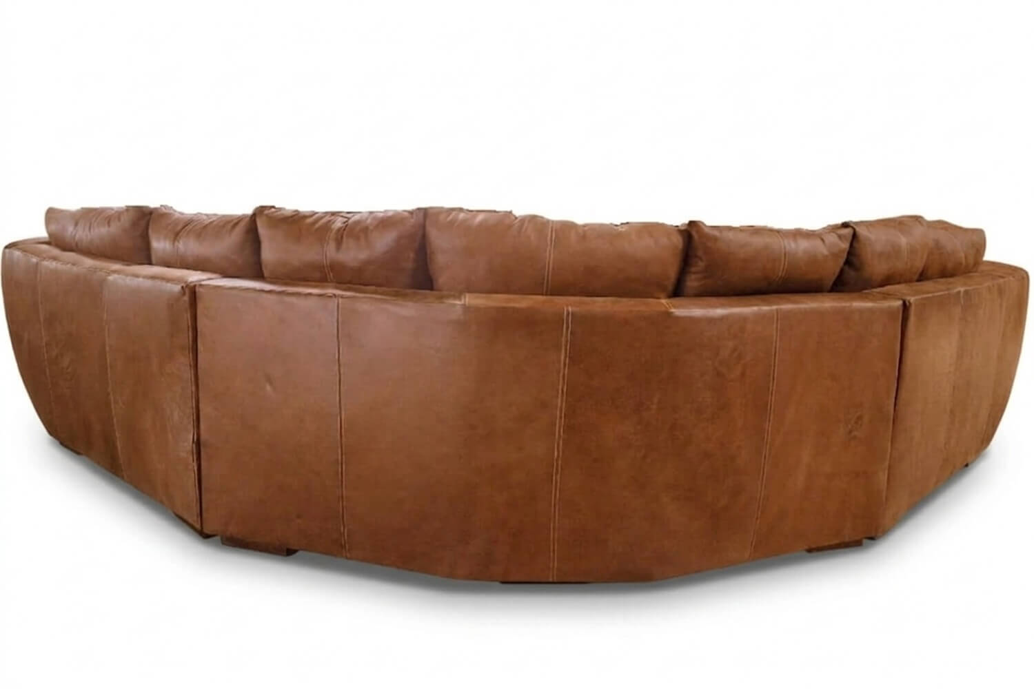 Regale Genuine Leather Corner Lounge 5-Seater (Exotic Brandy) - Image 2