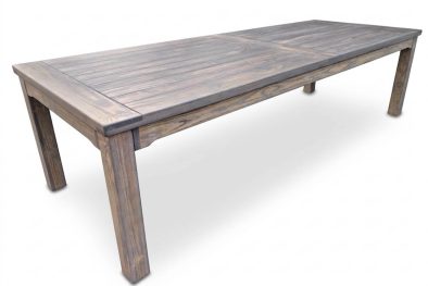 Aged Pine Patio Dining Set 10-Seater 3000mm | x1 Table + x10 Highback Chairs - no cushions included (Undercover Only)