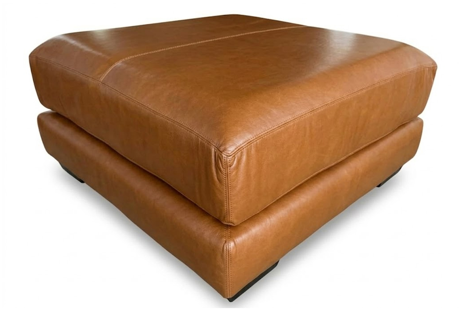 Life Genuine Leather Modular Ottoman (Vintage Tan)